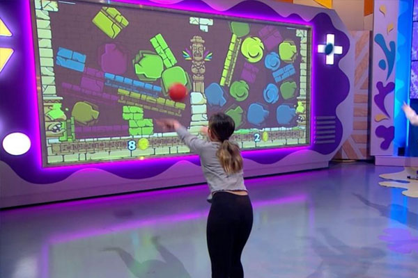 girl plays multiball game