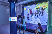 kids on climbing wall